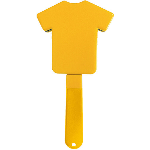 Klapper 'Trikot' , standard-gelb, Kunststoff, 26,50cm x 2,40cm x 13,00cm (Länge x Höhe x Breite), Bild 1