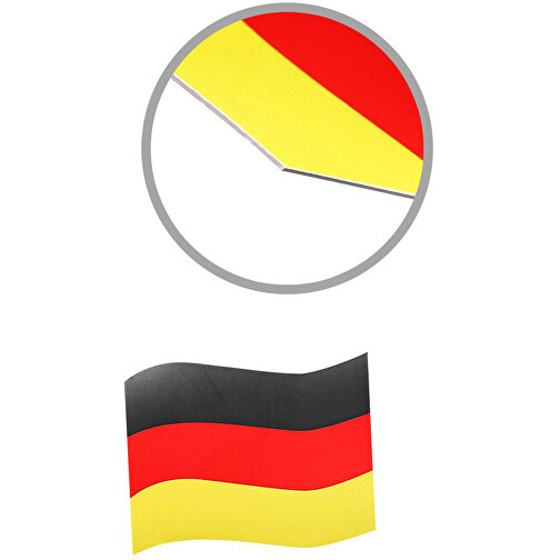 Automagnet 'Flagge' Klein , Deutschland-Farben, Metall, 10,00cm x 0,10cm x 14,00cm (Länge x Höhe x Breite), Bild 2