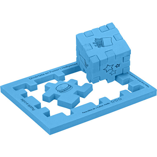 Happy Cube® 4 Cm³ , blau, EVA-Schaum, 12,00cm x 0,80cm x 9,00cm (Länge x Höhe x Breite), Bild 1