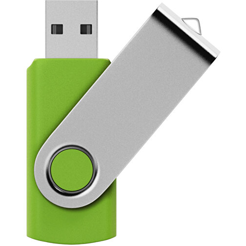 USB-Stick SWING 3.0 32 GB , Promo Effects MB , grün gummiert MB , 32 GB , Kunststoff, Metall MB , 10 - 45 MB/s MB , 5,80cm x 1,09cm x 1,90cm (Länge x Höhe x Breite), Bild 1