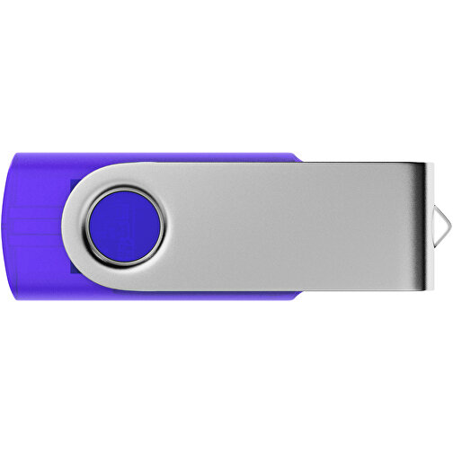 USB-Stick SWING 3.0 32 GB , Promo Effects MB , violett transparent MB , 32 GB , Kunststoff, Metall MB , 10 - 45 MB/s MB , 5,80cm x 1,09cm x 1,90cm (Länge x Höhe x Breite), Bild 2