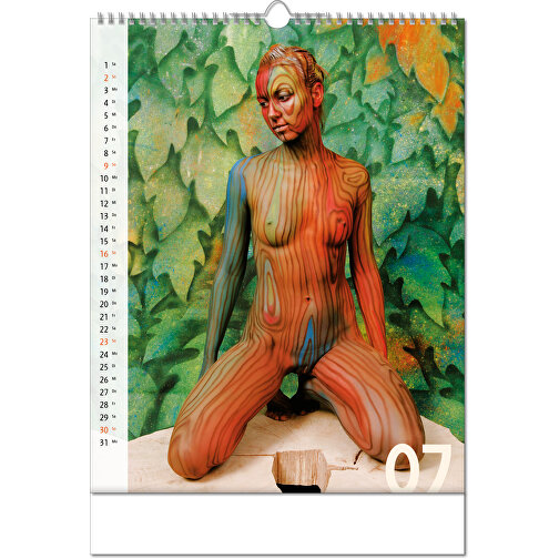 Bildkalender 'Bodypainting' , Papier, 43,60cm x 30,50cm (Höhe x Breite), Bild 8