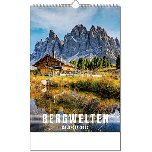Kalender 'Bergwelten' i formatet 24 x 38,5 cm, med Wire-O indbinding, Billede 1