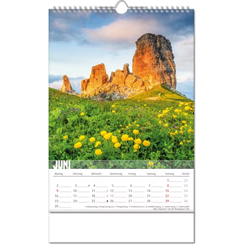 Calendrier 'Bergwelten' au format 24 x 38,5 cm, avec reliure Wire-O, Image 7