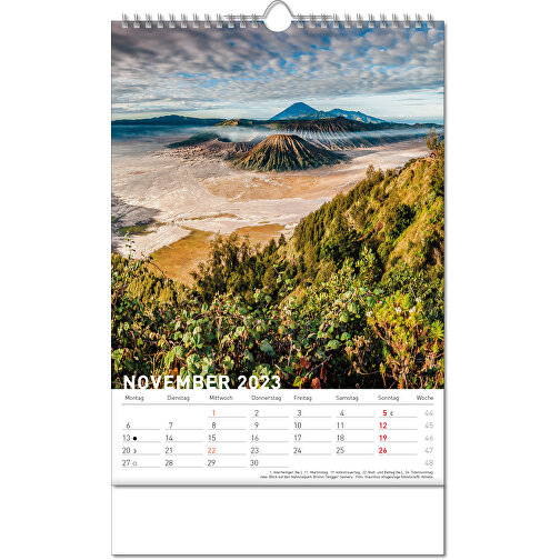 Calendario 'Destinazioni' in formato 24 x 38,5 cm, con rilegatura Wire-O, Immagine 12