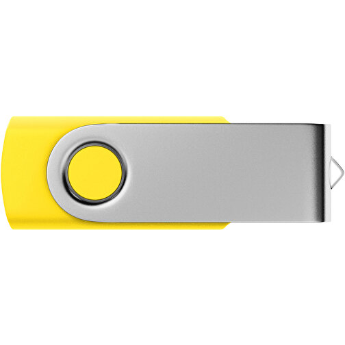USB-Stick SWING 3.0 8 GB , Promo Effects MB , gelb gummiert MB , 8 GB , Kunststoff, Metall MB , 10 - 45 MB/s MB , 5,70cm x 1,09cm x 1,90cm (Länge x Höhe x Breite), Bild 2
