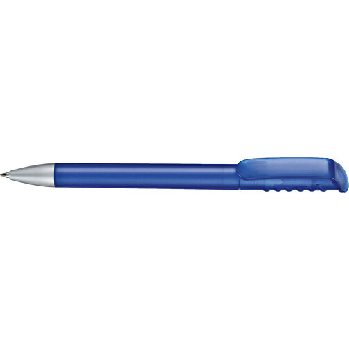 Kugelschreiber TOP SPIN FROZEN , Ritter-Pen, blau-frozen, ABS-Kunststoff, 14,10cm (Länge), Bild 3