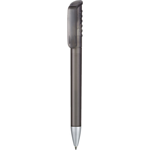 Kugelschreiber TOP SPIN FROZEN , Ritter-Pen, rauch-grau, ABS-Kunststoff, 14,10cm (Länge), Bild 1