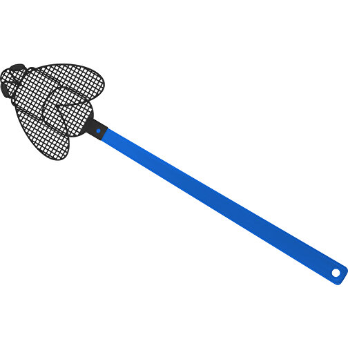 Fliegenklatsche 'Brummi' , blau, schwarz, PE+PS, 41,20cm x 0,50cm x 10,20cm (Länge x Höhe x Breite), Bild 1