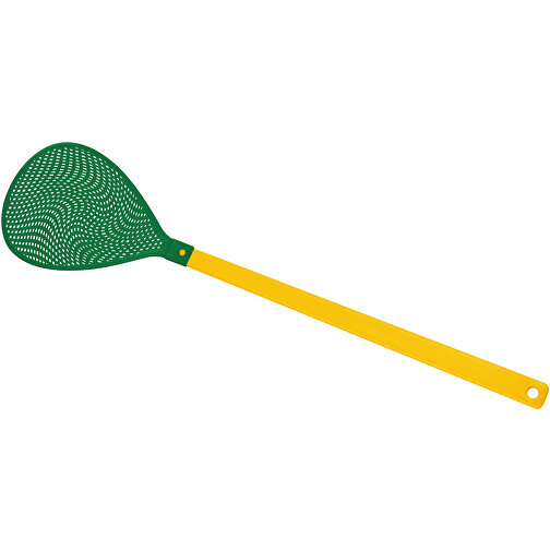 Fliegenklatsche 'Oval' , gelb, grün, PE+PS, 43,30cm x 0,50cm x 10,20cm (Länge x Höhe x Breite), Bild 1