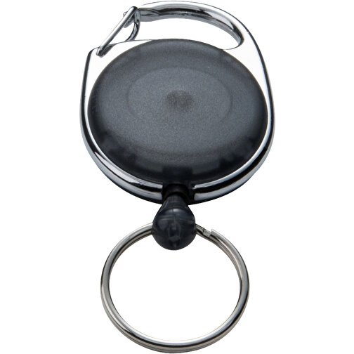 Gerlos Schlüsselkette Mit Rollerclip , schwarz, ABS Kunststoff, 3,50cm x 6,50cm x 1,00cm (Länge x Höhe x Breite), Bild 4