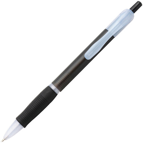 Kugelschreiber Aus Kunststoff Rosita , schwarz, Kautschuk, AS, , Bild 2