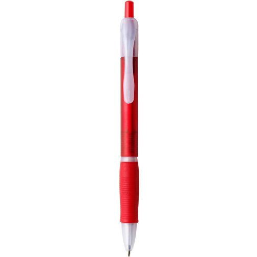Kugelschreiber Aus Kunststoff Rosita , rot, Kautschuk, AS, , Bild 1