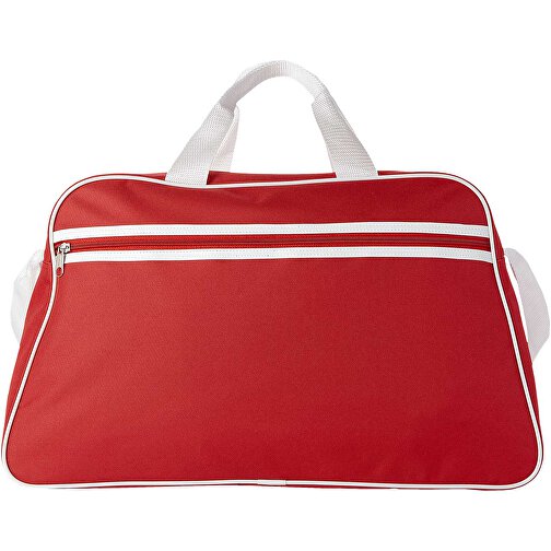 San Jose Sporttasche 30L , rot / weiß, 600D Polyester, 48,00cm x 28,00cm x 25,00cm (Länge x Höhe x Breite), Bild 4