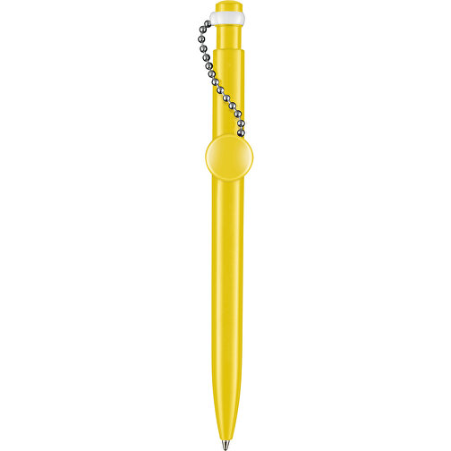 Kugelschreiber PIN PEN , Ritter-Pen, zitronen-gelb, ABS-Kunststoff, 14,50cm (Länge), Bild 1