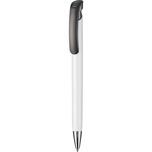 Kugelschreiber BONITA , Ritter-Pen, schwarz/weiß, ABS-Kunststoff, 14,80cm (Länge), Bild 1