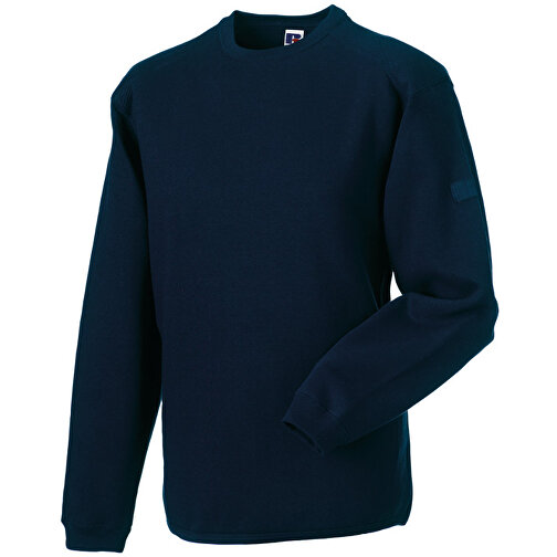 Workwear-Sweatshirt Crew Neck , Russell, navy blau, 80% Baumwolle, 20% Polyester, 3XL, , Bild 1