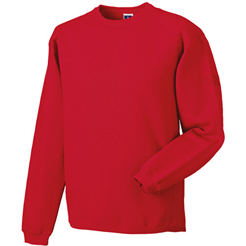 Workwear-Sweatshirt Crew Neck , Russell, rot, 80% Baumwolle, 20% Polyester, M, , Bild 1