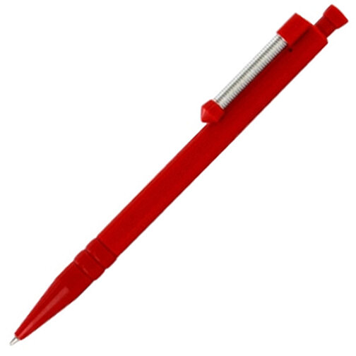 Kugelschreiber SPRING , Ritter-Pen, signalrot, ABS-Kunststoff, 14,10cm (Länge), Bild 2