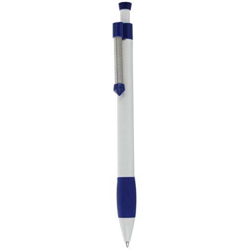 Kugelschreiber Spring Grippy , Ritter-Pen, nachtblau/weiß, ABS-Kunststoff, 14,10cm (Länge), Bild 1