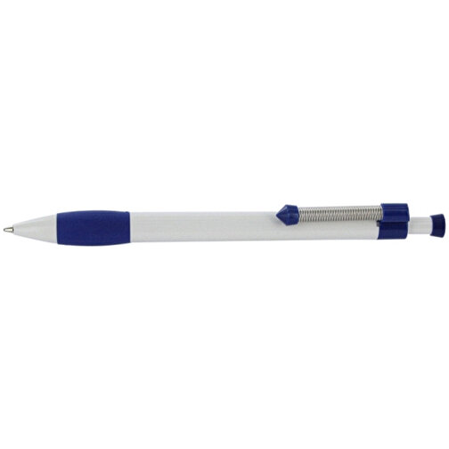 Kugelschreiber Spring Grippy , Ritter-Pen, nachtblau/weiss, ABS-Kunststoff, 14,10cm (Länge), Bild 3