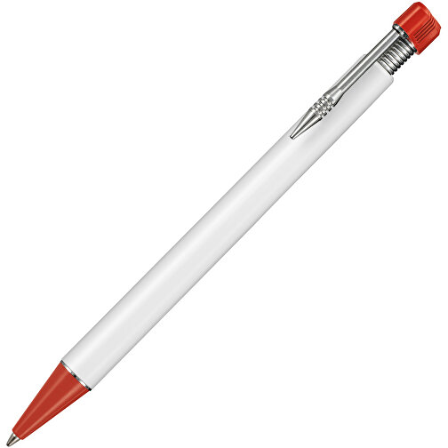 Kugelschreiber EMPIRE , Ritter-Pen, signalrot/weiß, ABS-Kunststoff, 14,50cm (Länge), Bild 2
