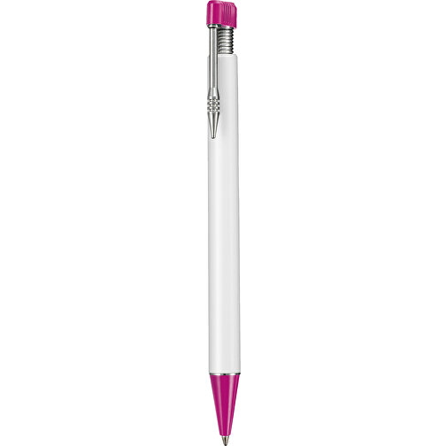 Kugelschreiber EMPIRE , Ritter-Pen, pink/weiß, ABS-Kunststoff, 14,50cm (Länge), Bild 1