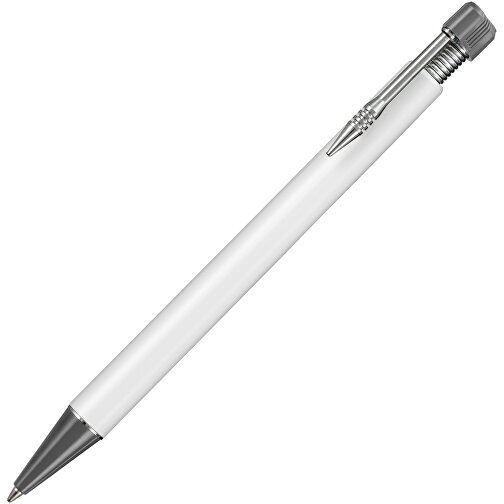 Kugelschreiber EMPIRE , Ritter-Pen, steingrau/weiß, ABS-Kunststoff, 14,50cm (Länge), Bild 2