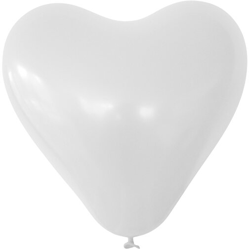 Herzluftballon In Kleinstmengen , weiss, Naturkautschuk, , Bild 1