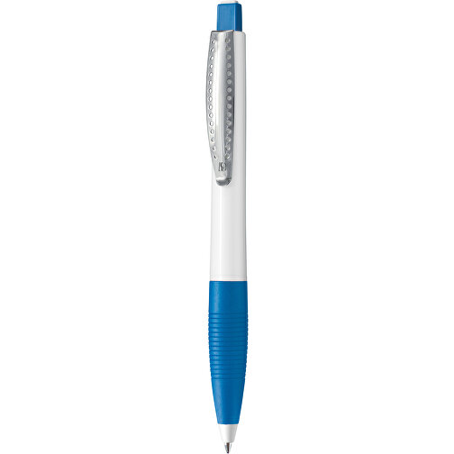 Kugelschreiber CLUB , Ritter-Pen, himmelblau/weiss, ABS-Kunststoff, 14,20cm (Länge), Bild 1