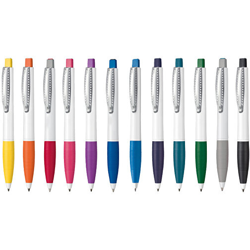 Kugelschreiber CLUB , Ritter-Pen, schwarz/weiß, ABS-Kunststoff, 14,20cm (Länge), Bild 4