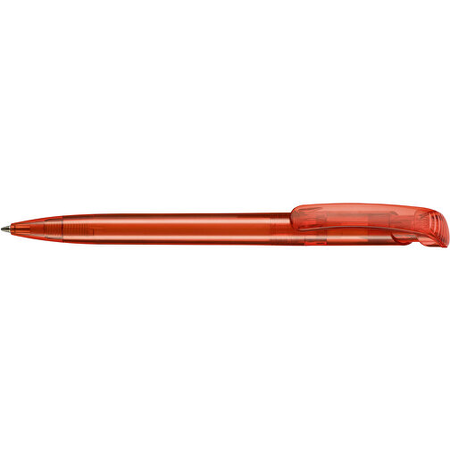 Kugelschreiber CLEAR TRANSPARENT , Ritter-Pen, kirsch-rot, ABS-Kunststoff, 14,80cm (Länge), Bild 3