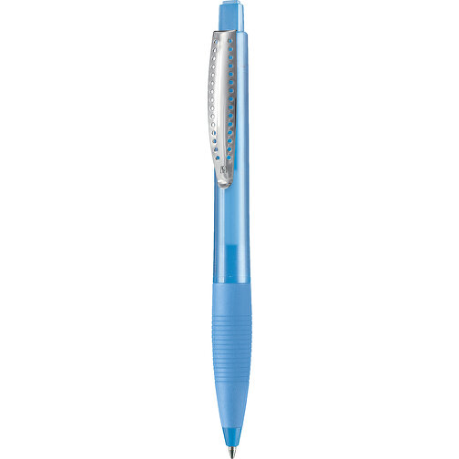 Kugelschreiber CLUB TRANSPARENT , Ritter-Pen, karibikblau, ABS-Kunststoff, 14,20cm (Länge), Bild 1
