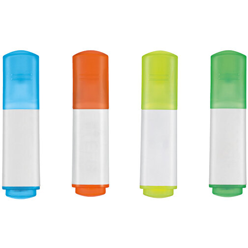Textmarker MINISSIMO , Ritter-Pen, grün-neon/weiß, PP-Kunststoff, 6,90cm (Länge), Bild 4
