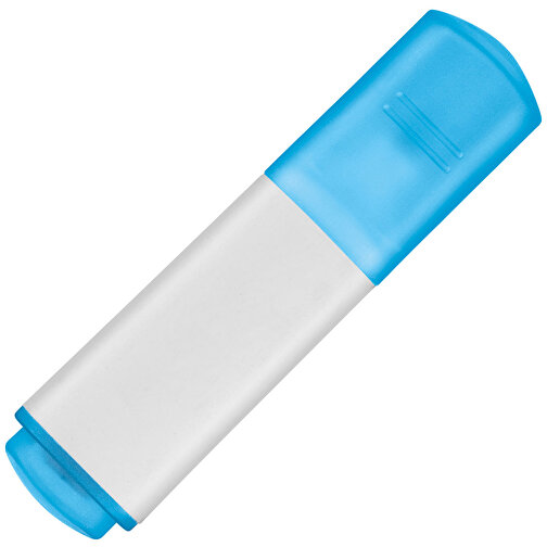 Textmarker MINISSIMO , Ritter-Pen, blau-neon/weiß, PP-Kunststoff, 6,90cm (Länge), Bild 2