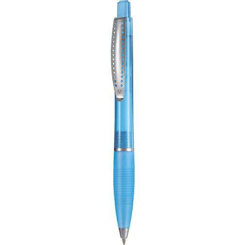 Kugelschreiber Club Transparent SI , Ritter-Pen, karibik-blau, ABS-Kunststoff, 14,20cm (Länge), Bild 1