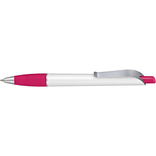 Kugelschreiber Bond , Ritter-Pen, pink/weiß, ABS-Kunststoff, 14,30cm (Länge), Bild 3