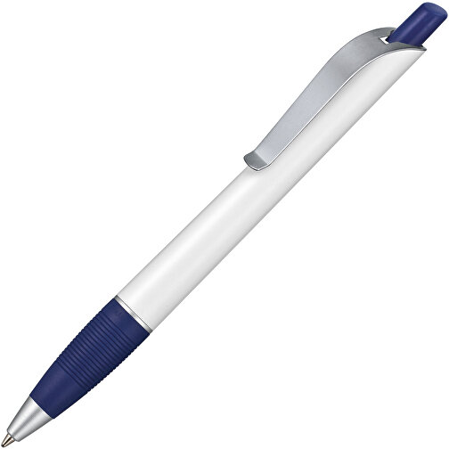Kugelschreiber Bond , Ritter-Pen, nacht-blau/weiss, ABS-Kunststoff, 14,30cm (Länge), Bild 2