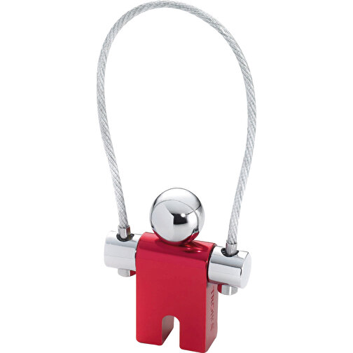 TROIKA Schlüsselanhänger JUMPER , Troika, rot, Aluminium, 3,60cm x 0,90cm x 3,10cm (Länge x Höhe x Breite), Bild 1