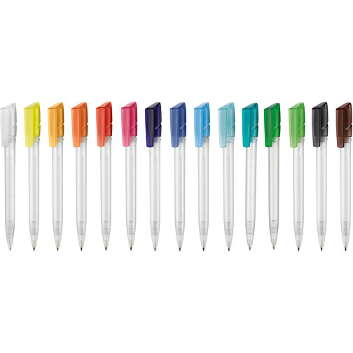Kugelschreiber TWISTER FROZEN , Ritter-Pen, magenta/weiß, ABS-Kunststoff, 14,50cm (Länge), Bild 4