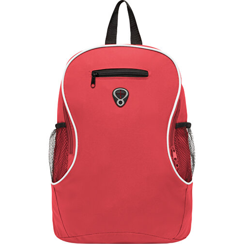 Rucksack TEC , rot, 600D Polyester, 28,50cm x 40,00cm x 17,00cm (Länge x Höhe x Breite), Bild 2