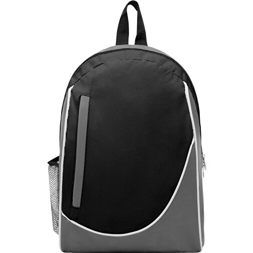 Rucksack POP , grau, schwarz, 600D Polyester, 28,50cm x 39,50cm x 15,00cm (Länge x Höhe x Breite), Bild 2