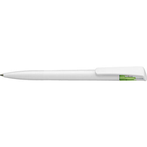 Kugelschreiber All-Star SF , Ritter-Pen, kiwi-grün/weiß, ABS-Kunststoff, 14,70cm (Länge), Bild 3