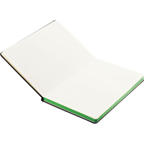 Deluxe Hardcover A5 Notizbuch Mit Coloriertem Beschnitt, Grün , grün, Papier, 1,50cm x 21,30cm (Länge x Höhe), Bild 4