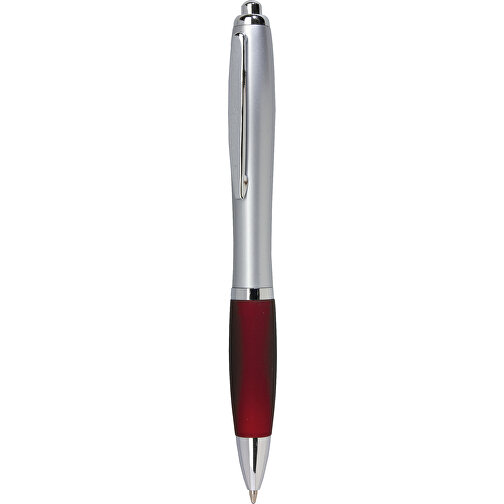 Kugelschreiber SWAY , bordeaux, silber, Kunststoff / Stahl, 14,00cm (Länge), Bild 1