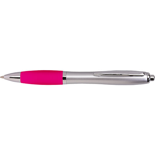 Kugelschreiber SWAY , magenta, silber, Kunststoff / Stahl, 14,00cm (Länge), Bild 3