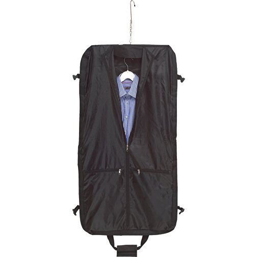 Kleidersack SMOKING , schwarz, 600D Polyester, 110,00cm x 6,00cm x 55,00cm (Länge x Höhe x Breite), Bild 2