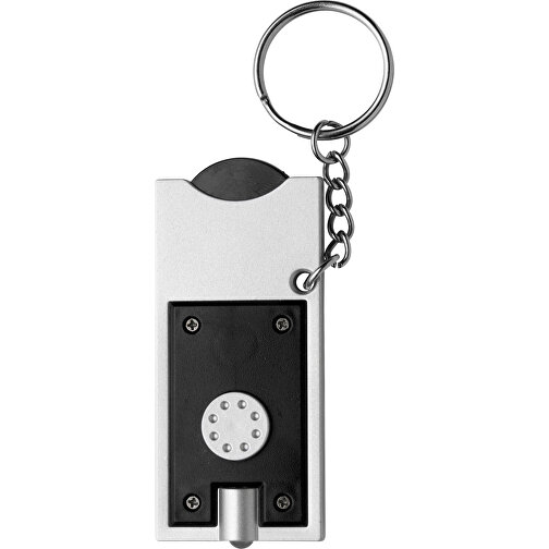 Schlüsselanhänger Aus Kunststoff Madeleine , schwarz, Metall, PS, 6,30cm x 0,50cm x 2,90cm (Länge x Höhe x Breite), Bild 1