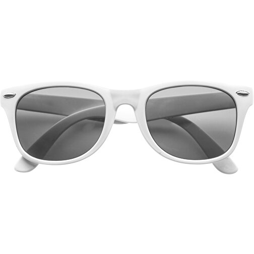Sonnenbrille Aus Kunststoff Kenzie , weiß, PVC, PC, 15,00cm x 4,60cm x 14,00cm (Länge x Höhe x Breite), Bild 1
