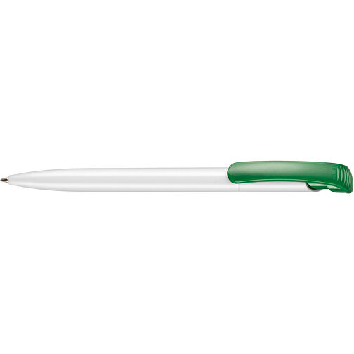 Kugelschreiber CLEAR SHINY , Ritter-Pen, minz-grün/weiss, ABS-Kunststoff, 14,80cm (Länge), Bild 3